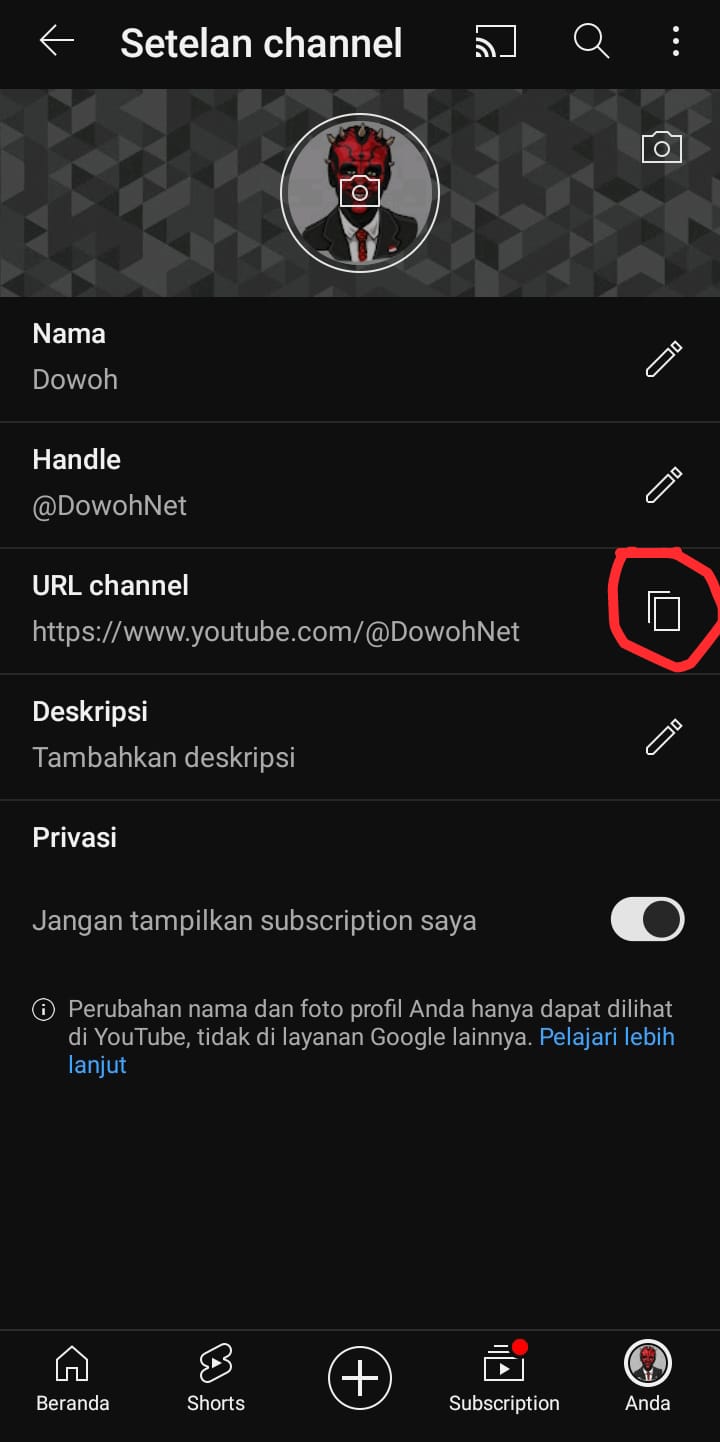 tutorial salin tautan halaman